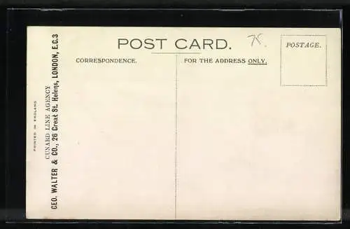 Künstler-AK Passagierschiff RMS Ausonia bei unruhiger See