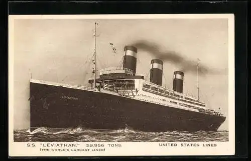 AK S.S. Leviathan United States Lines