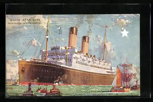 Künstler-AK SS Albertic der White Star Line