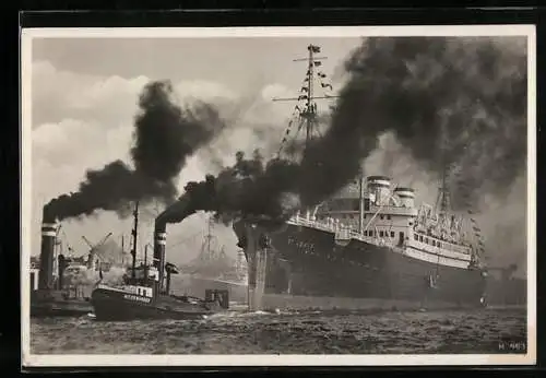 AK Ausschleppen des Passagierschiffs M. S. St. Louis