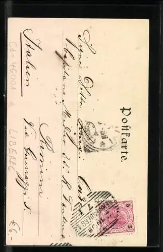 AK Reichenberg, Vorderansicht vom Rathaus