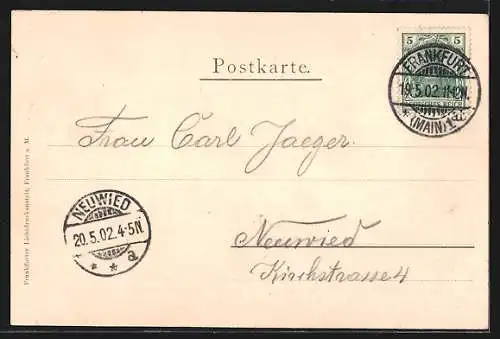 AK Frankfurt a. Main, Zeil mit Strassenbahn von der Constablerwache aus