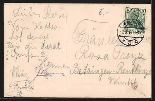 AK Mainz, Gutenberg-Denkmal, Ludwigstrasse mit Strassenbahn