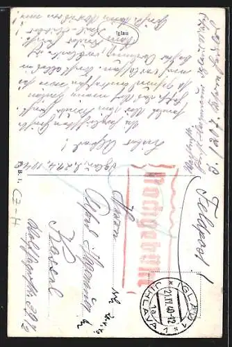 AK Iglau, Ortspartie am Wasser