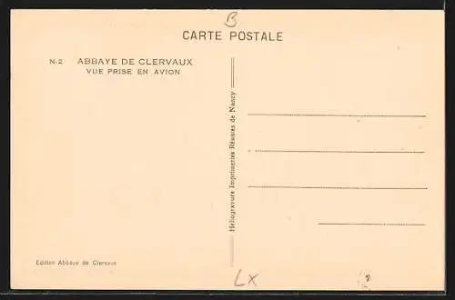 AK Clervaux, Abbaye, Vue prise en Avion