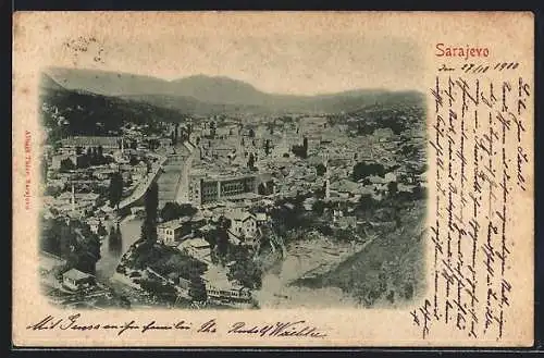 AK Sarajewo, Blick über die Dächer der Stadt