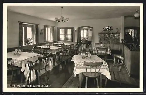 AK Rettenberg, Gasthof und Brauerei Engel, Innenansicht