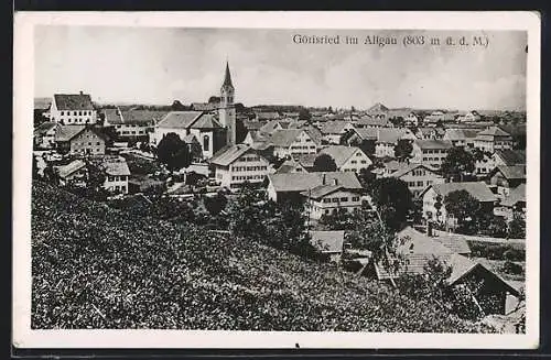 AK Görisried im Allgäu, Teilansicht mit Kirche