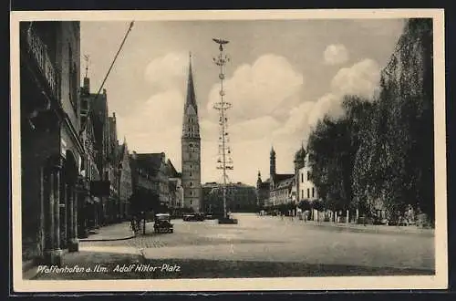 AK Pfaffenhofen a. Ilm, Platz mit Maibaum, 