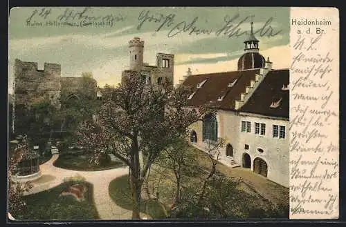 AK Heidenheim a. d. Br., Ruine Hellenstein (Schlosshof)