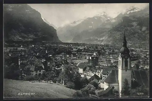 AK Altdorf, Ortsansicht mit Kirche