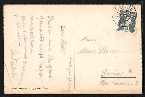 AK Sigriswil, Justisthal, Sennhütte mit Scheibe