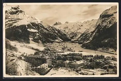 AK Engelberg, Ortsansicht mit Hahnen und Spannörter