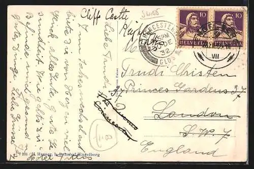 AK Engelberg, Ortsansicht mit Hahnen und Spannörter