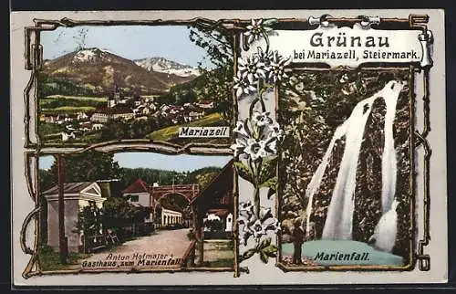 AK Mariazell, Grünau, Gasthaus Zum Marienfall, Marienfall