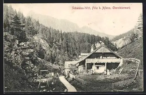 AK Aflenz, Gasthaus Schwaben-Wirt in der Fölz