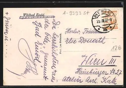 AK Dürnstein in der Steiermark, Wildbad Einöd, Strassenansicht mit angrenzenden Häusern