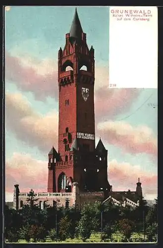AK Grunewald, Kaiser Wilhelm-Turm auf dem Carlsberg