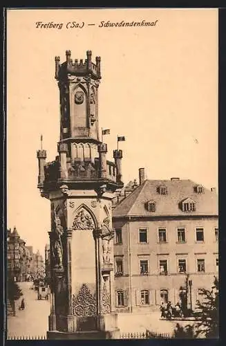 AK Freiberg / Sachsen, Schwedendenkmal