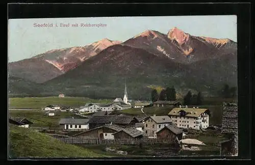 AK Seefeld /Tirol, Gesamtansicht mit Reitherspitze