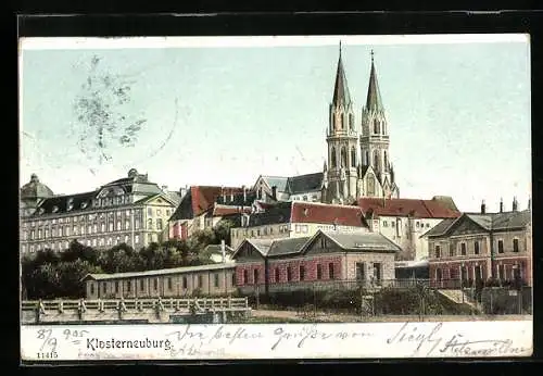 AK Klosterneuburg, Teilansicht mit Kirche