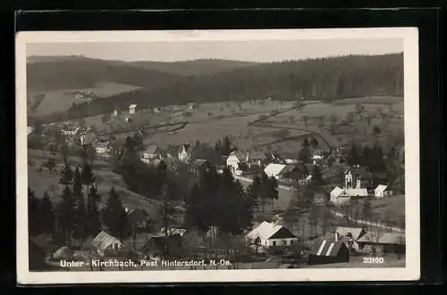 AK St. Andrä-Wördern, Unter-Kirchbach /Post Hintersdorf, Ortsansicht mit Umgebung