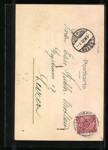 AK Die letzten württemberg. Briefmarken 1 April 1902, Adler mit Pickelhaube, Eisenbahn, Schilderbaum, Posthorn