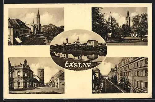 AK Tschaslau / Caslav, Ortspartien, Ortsansicht