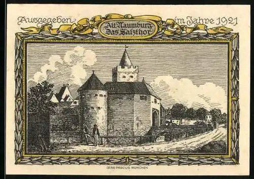 Notgeld Naumburg a. Saale 1921, 25 Pfennig, Das Salzthor
