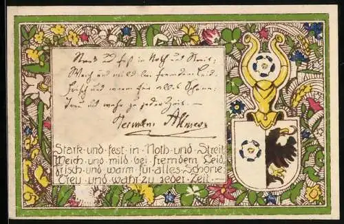 Notgeld Stotel 1921, 25 Pfennig, Gedicht von Hermann Allmers
