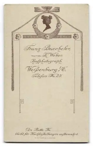 Fotografie Franz Buecheler, Weissenburg i. Els., Bürgerlicher Herr mit Brille und Schnauzbart