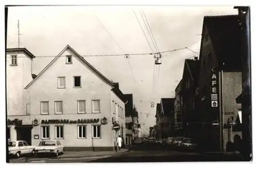 Fotografie unbekannter Fotograf, Ansicht Untertürkheim, Gaststuben zum Bahnhof an der Ecke Widdersteinstrasse