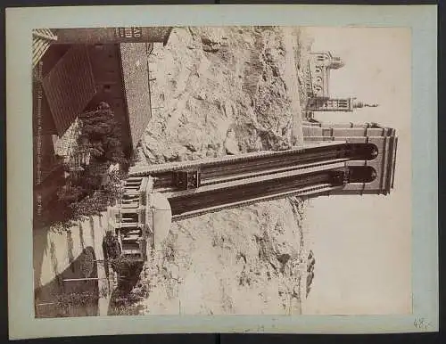 Fotografie Neurdein Freres, Paris, Ansicht Marseille, Caserne Saint-Charles, Rückseite L`Ascenseur de Notre Dame