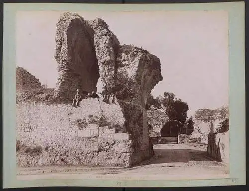 Fotografie Jean-Baptiste Giletta, Ansicht Nice, la Jetee Promenade, Rückseite Ruines de Cimiez, Grossformat 30 x 23cm