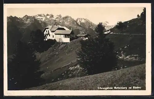 AK Bludenz, Erholungsheim Muttersberg des T.-V. Die Naturfreunde