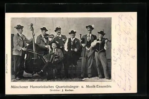 AK München, Humoristisches Quartettsänger-Ensemble, Portrait