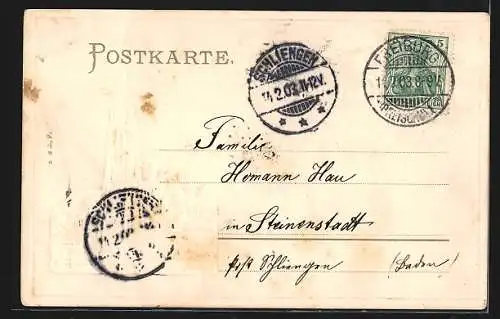 Präge-AK Freiburg i. B., Ansicht des Münsters