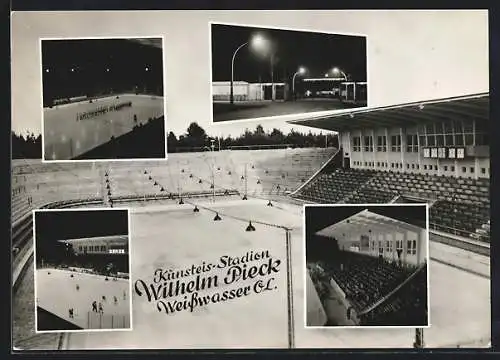 AK Weisswasser O. L., Kunsteis-Stadion Wilhelm Pieck