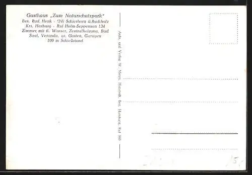 AK Schierhorn, Gasthaus Zum Naturschutzpark, Bes. R. Henk