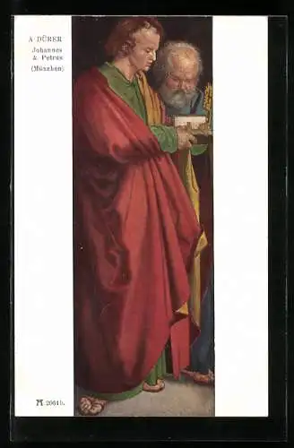 Künstler-AK Schutzpatron Johannes und Petrus
