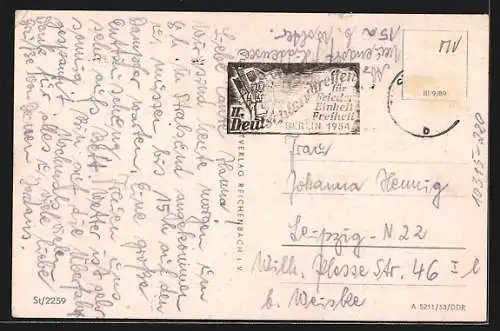 AK Stralsund, Blick auf das Stadttheater