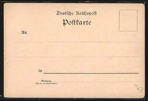 Lithographie Freiburg / Breisgau, Blick zum Münster, Markgräflerin