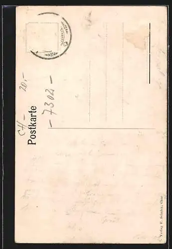 AK Landquart, Ortsansicht aus der Vogelschau