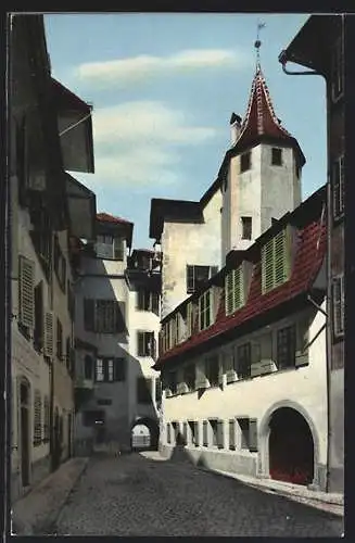 AK Luzern, Münzgasse mit Tor