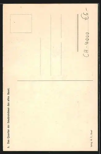 AK Basel, Altes Basel, Imbergässlein, Quartier der Gewürzkrämer