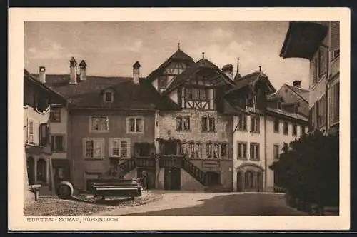 AK Murten, Partie am Gasthaus Rübenloch