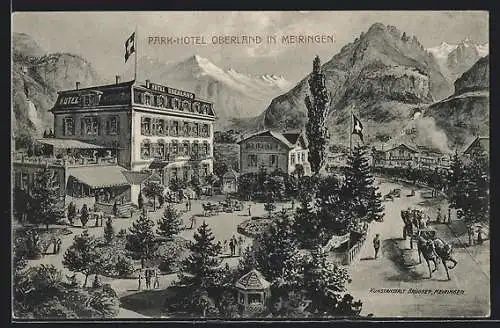 AK Meiringen, Ansicht vom Park-Hotel Oberland