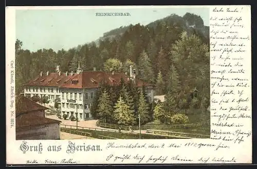 AK Herisau, Aussenansicht vom Heinrichsbad