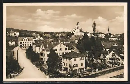 AK Männedorf, Teilansicht mit Kirche