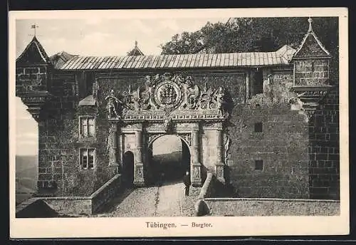 AK Tübingen, Blick auf das Burgtor